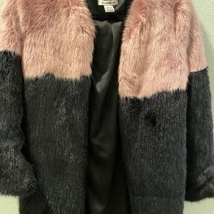 glamours long  fuzzy coat